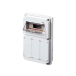 Q-DIN 12 MODULI - 3 FLANGE PRESE INTERBLOCCATE VERTICALI - IP55 - GEW GW68010