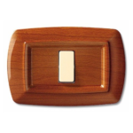 PLACCA TONDO' 1 MODULO LEGNO CHIARO - ELETTROCANALI SERIE CIVILI ECL2591LC
