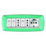 PLACCA MYLIFE 7 MODULI VERDE PASTELLO - ELETTROCANALI SERIE CIVILI ECL2987PG