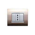 PLACCA NEWPRESTIGE 3 MODULI SAHARA SATINATO - ELETTROCANALI SERIE CIVILI ECL3083SHS