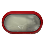 PLAFONIERA DELTA OVALE ROSSO 1X60W - COD. PRI1508