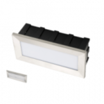 SEGNAPASSO RETTANGOLARE INOX 3.5W 230V 4000K - LAMPO SNC SPRLEDGBN