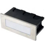 SEGNAPASSO RETTANGOLARE INOX 1.5W 230V 4000K - LAMPO SNC SPRLEDPBN