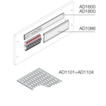 N.20 BINARI+COPERTURA X ETICHETTE 24 MODULI - ABB SACE AD1600