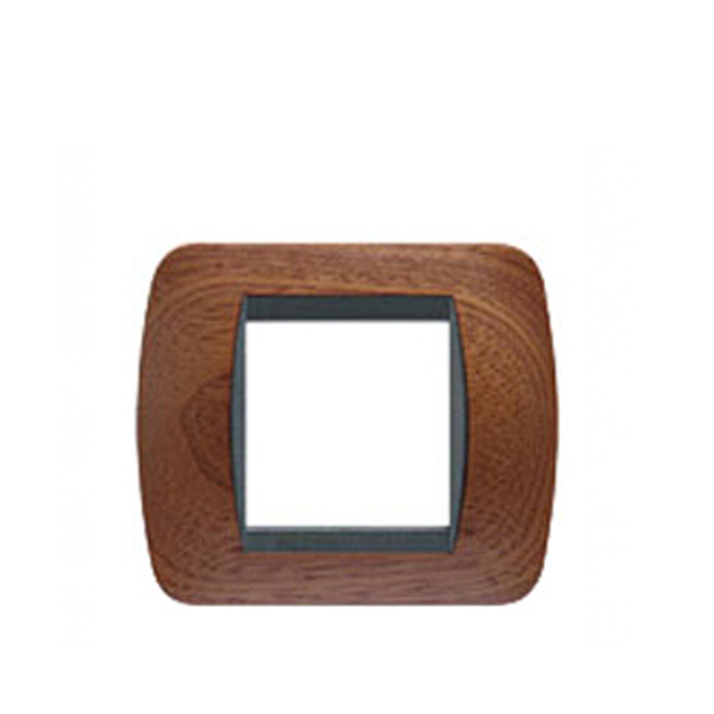 Placca coprinterruttore legno scuro 'mylife' 7 moduli EC ELETTROCANALI