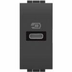 LL - CARICATORE USB TIPO C 1MANTRACITE - BTICINO LEGRAND L4192C