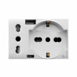 PRESA SCHUKO+ITA+USB A/C DOMUS3M - AVE SPA 44109015USB