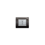 PLACCA NEWPRESTIGE 3 MOD.NEROglittering - ELETTROCANALI SERIE CIVILI ECL3083NG