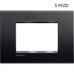 PLACCHE 3P ANTRACITE 5 PZ - BTICINO LEGRAND LNA4803AR-X5