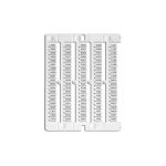 Tessera per morsetti Cabur 8x5mm, PC+ABS, colore bianco, per SmartPrint-Plus - CABUR N80L1