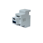 Presa Keystone USB 5V 3A 20W Type-A + Type-C Bianca Adattatore Modulare - GIGRA LINE USB3420AC/B